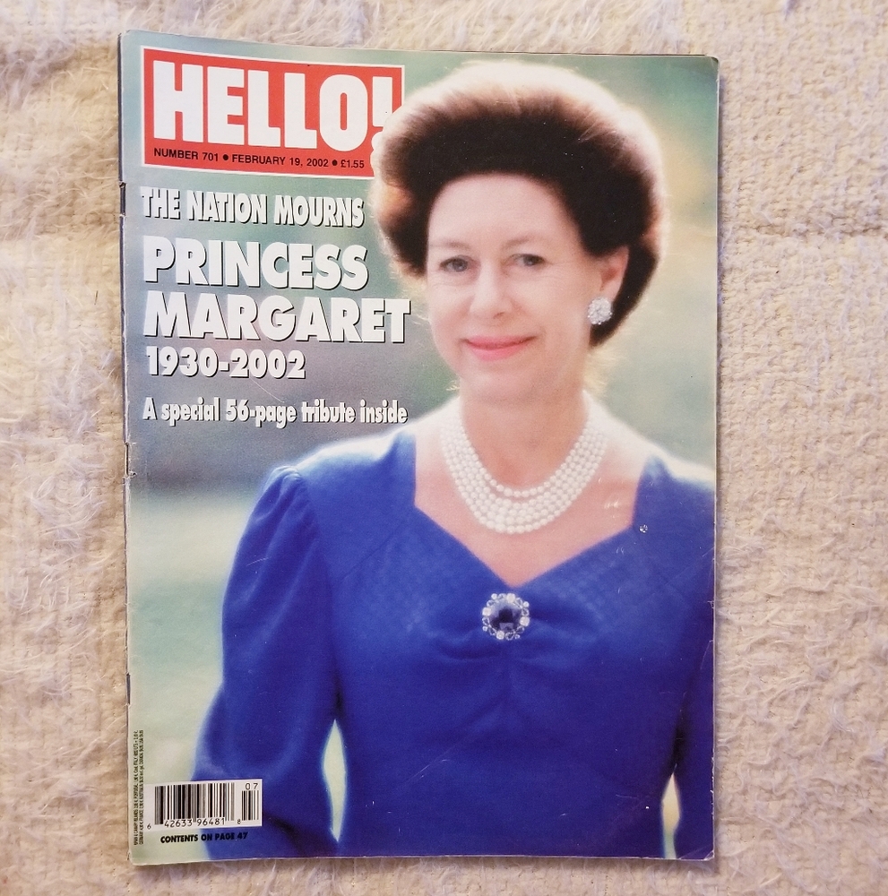2002 Princess Margaret Special Tribute Hello! Magazine Collectible Royal Family
